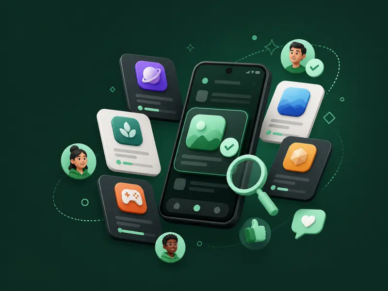 Mobile app testing opportunities displayed around a phone with testers and verification symbols